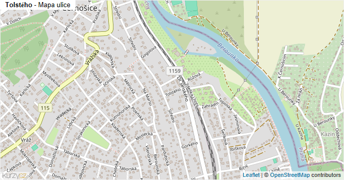 Tolstého - mapa ulice