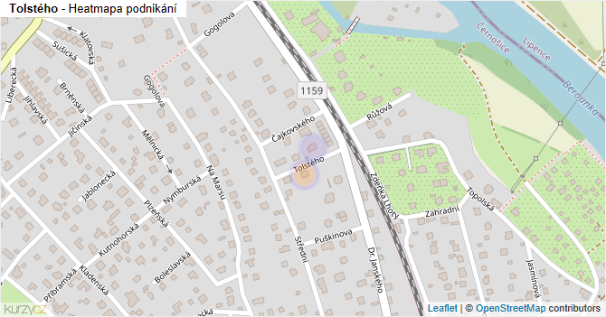 Tolstého - mapa podnikání