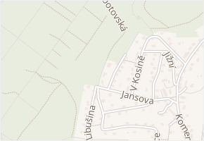 Třebotovská v obci Černošice - mapa ulice