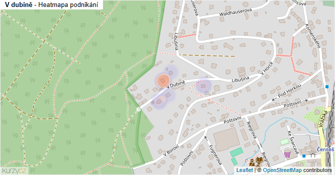 V dubině - mapa podnikání