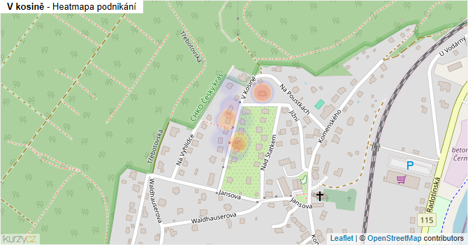 V kosině - mapa podnikání