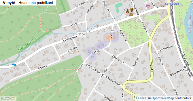 V mýtě - mapa podnikání