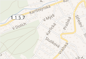 V rybníčkách v obci Černošice - mapa ulice