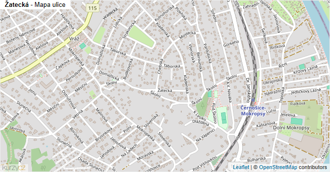 Žatecká - mapa ulice