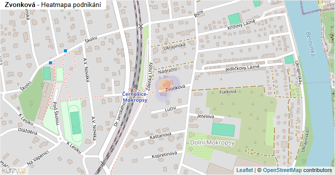 Zvonková - mapa podnikání