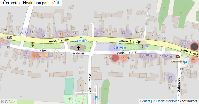 Černošín - mapa podnikání
