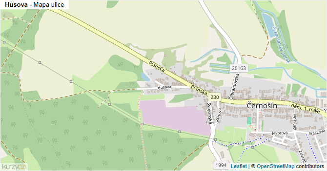 Husova - mapa ulice