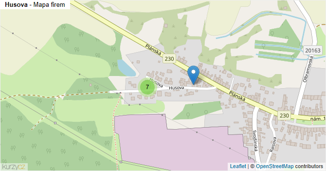 Husova - mapa firem