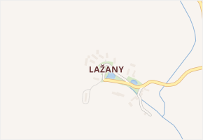 Lažany v obci Černošín - mapa části obce