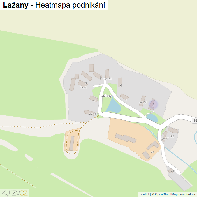 Mapa Lažany - Firmy v části obce.