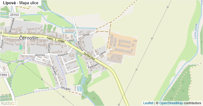 Lipová - mapa ulice