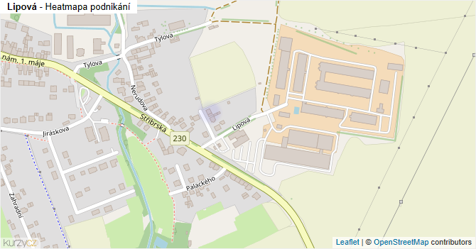 Lipová - mapa podnikání