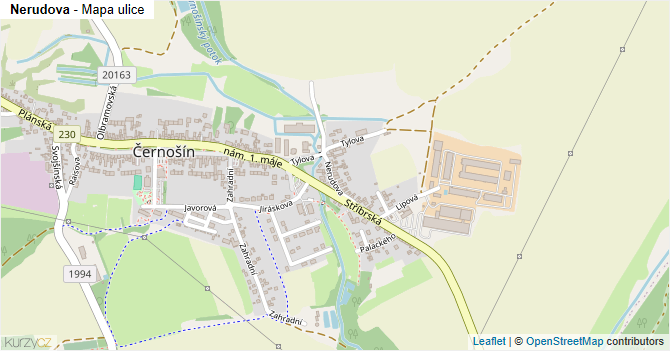 Nerudova - mapa ulice