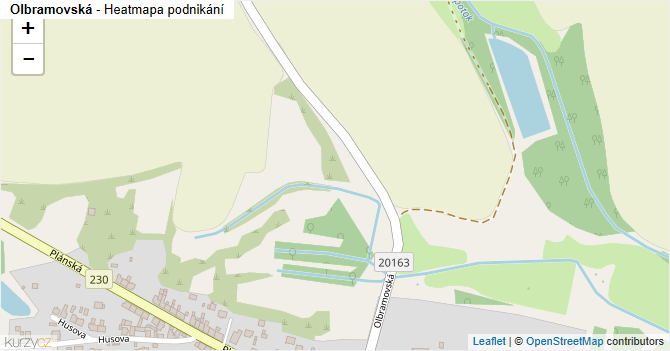 Olbramovská - mapa podnikání