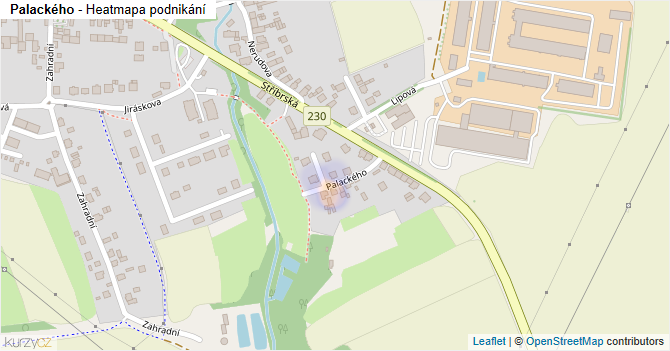 Palackého - mapa podnikání