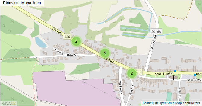 Plánská - mapa firem