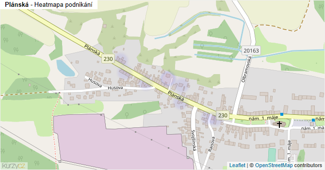 Plánská - mapa podnikání