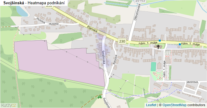 Svojšínská - mapa podnikání