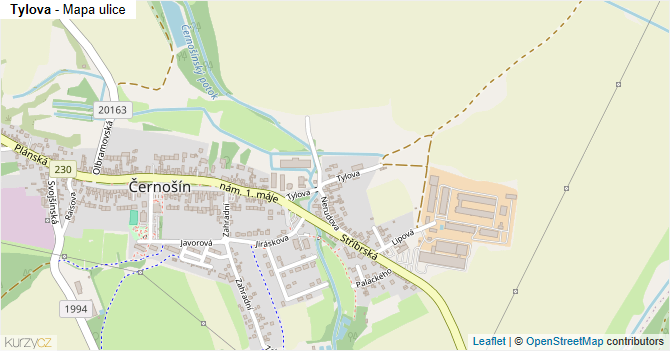 Tylova - mapa ulice