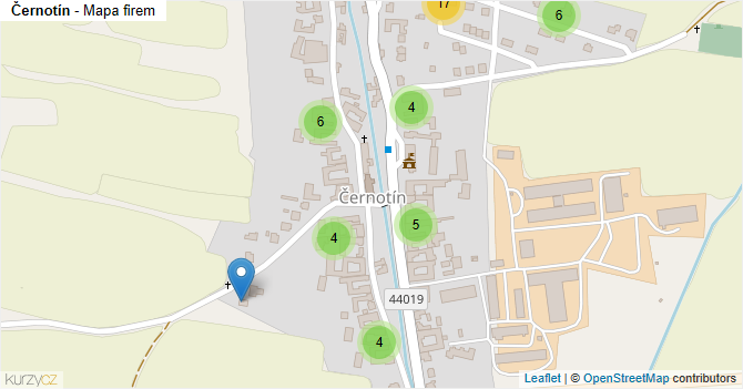 Černotín - mapa firem