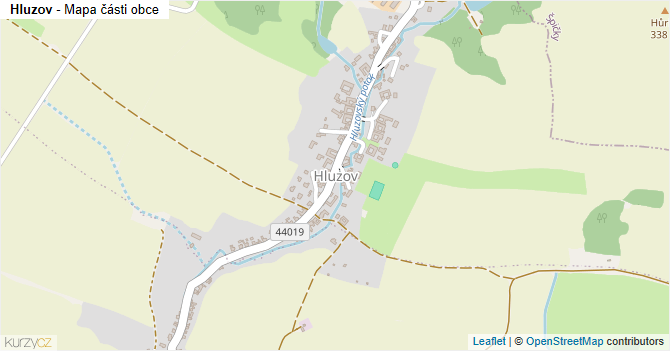 Hluzov - mapa části obce