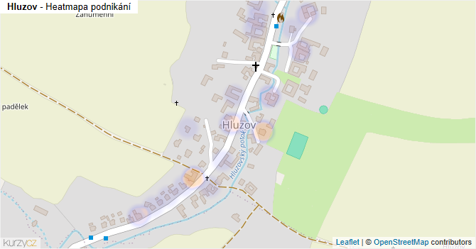 Hluzov - mapa podnikání