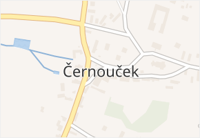 Černouček v obci Černouček - mapa části obce