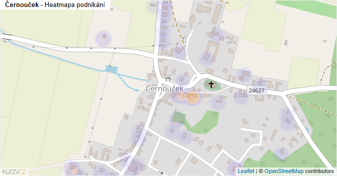 Černouček - mapa podnikání