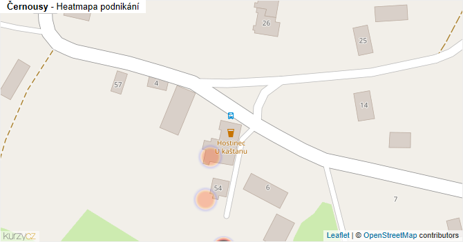 Černousy - mapa podnikání