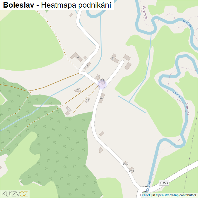 Mapa Boleslav - Firmy v části obce.