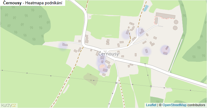 Černousy - mapa podnikání