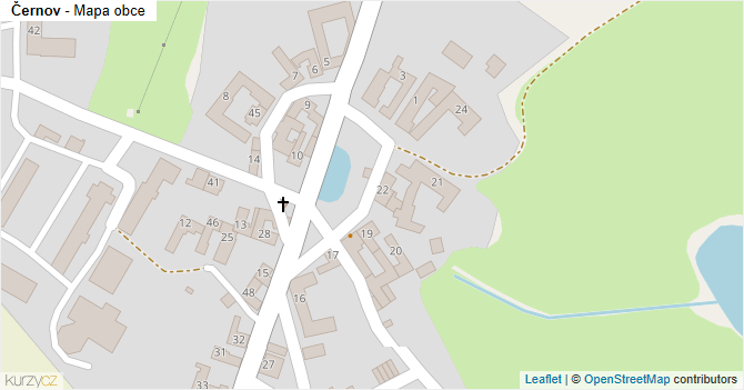 Černov - mapa obce