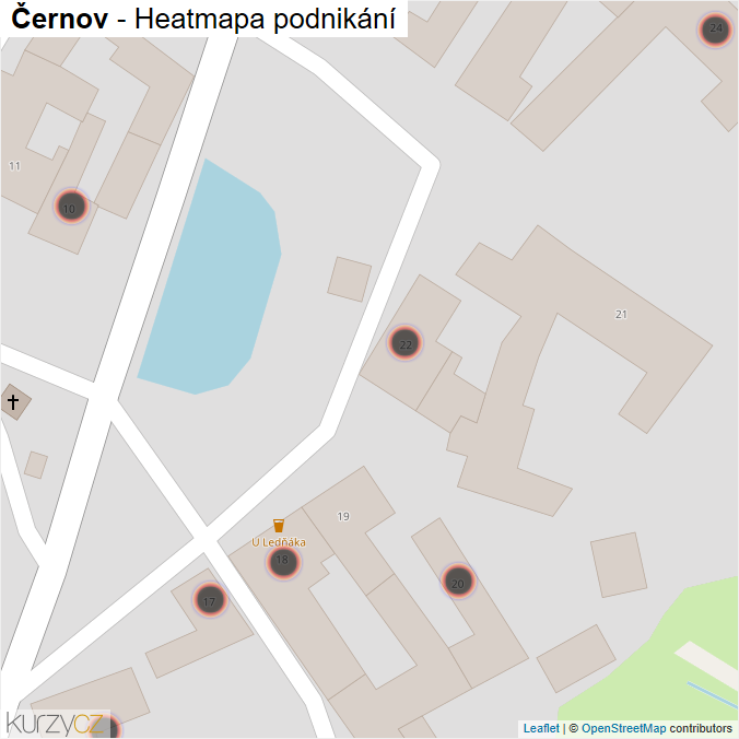 Mapa Černov - Firmy v obci.