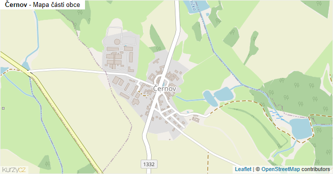Černov - mapa části obce