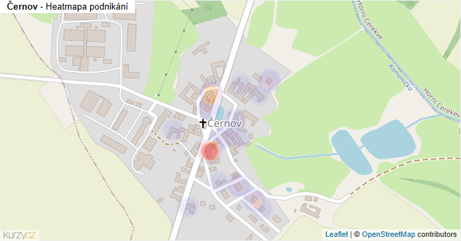 Černov - mapa podnikání
