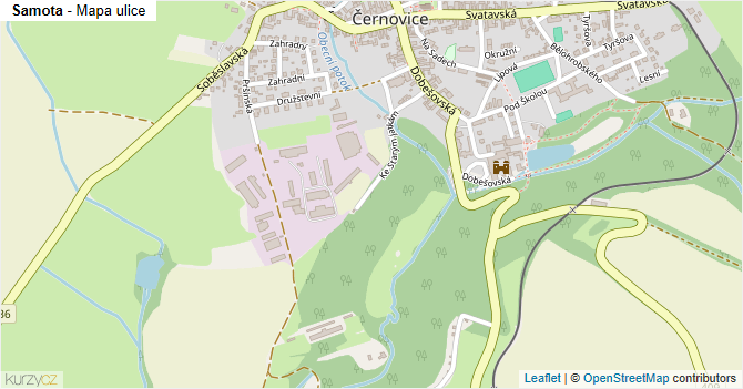 Samota - mapa ulice