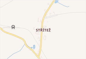 Střítež v obci Černovice - mapa části obce