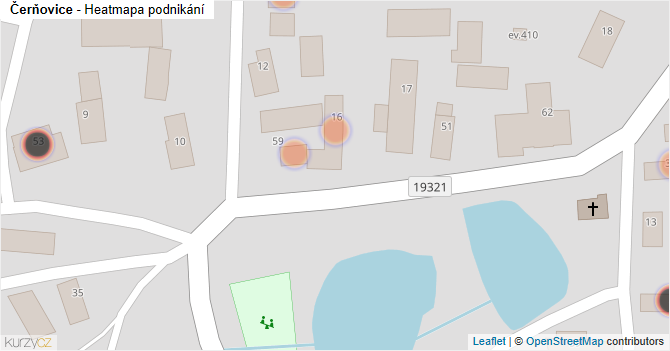 Čerňovice - mapa podnikání