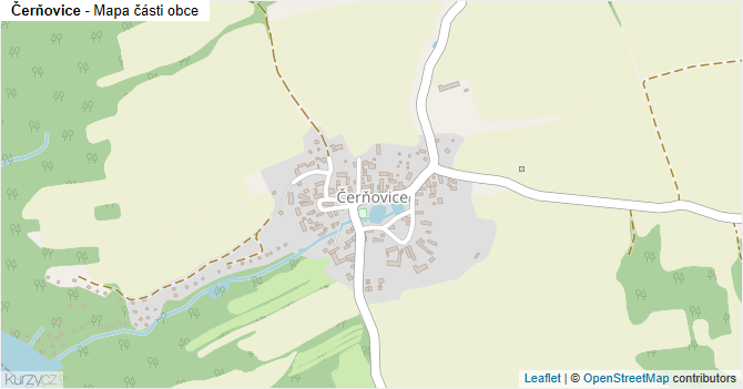 Čerňovice - mapa části obce