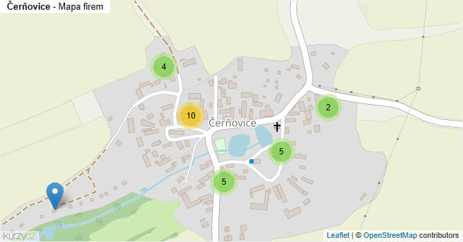 Čerňovice - mapa firem