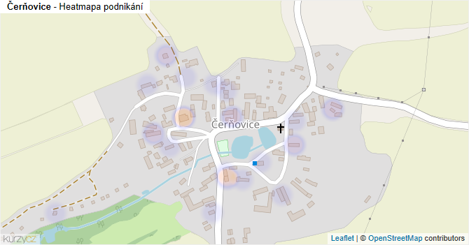 Čerňovice - mapa podnikání