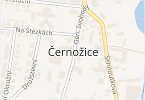 Černožice v obci Černožice - mapa části obce