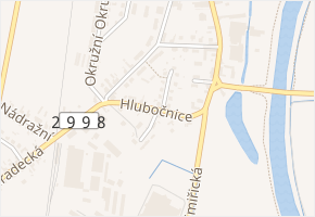 Hlubočnice v obci Černožice - mapa ulice