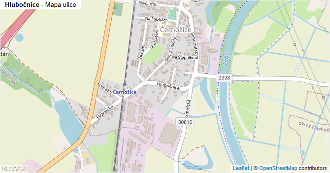 Hlubočnice - mapa ulice