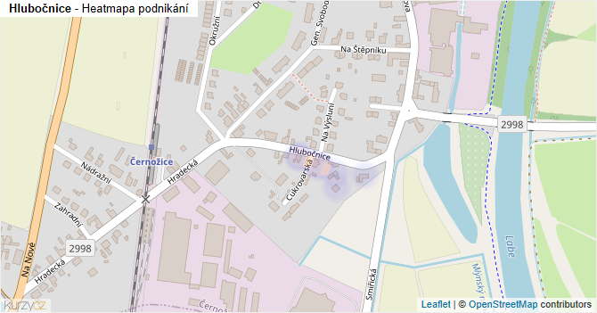 Hlubočnice - mapa podnikání