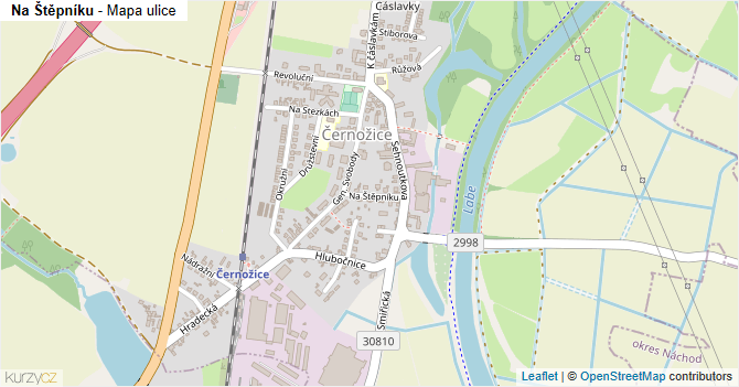 Na Štěpníku - mapa ulice