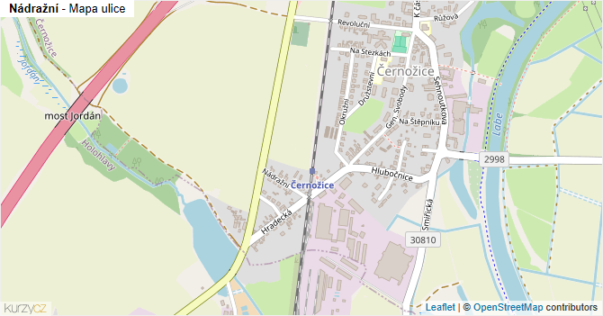 Nádražní - mapa ulice