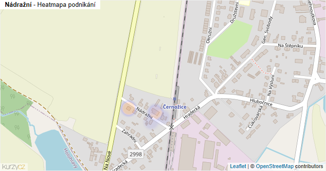 Nádražní - mapa podnikání