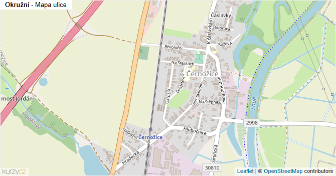 Okružní - mapa ulice