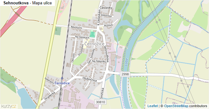 Sehnoutkova - mapa ulice
